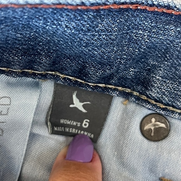 Eddie Bauer Boyfriend Slim Fit Roll Cuff / Crop Jeans. Blue Size 6. #1306 - Picture 7 of 8